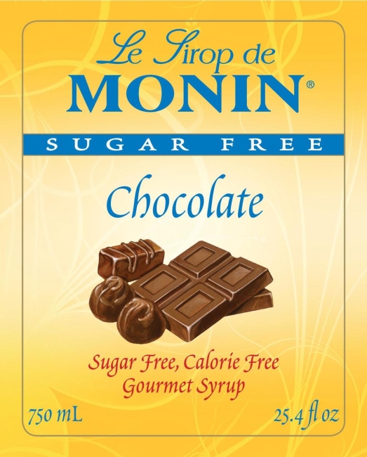Monin - Sirop de chocolat sans sucre 750 ml : : Épicerie